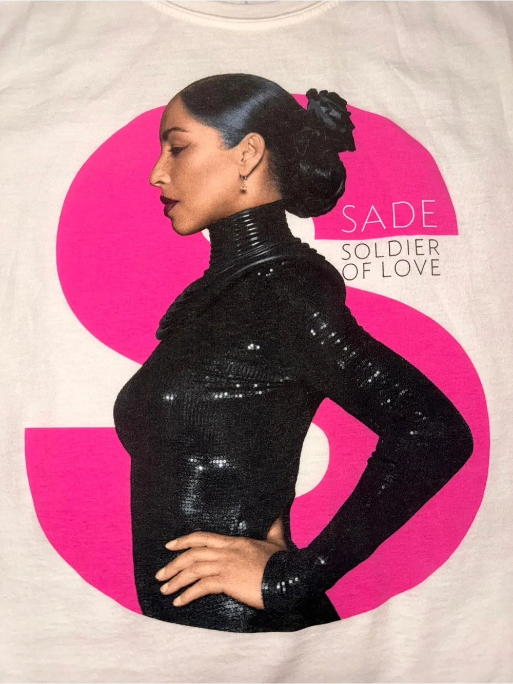 Original Rare Sade Soldier of Love Tour 2011 XL White Pink Graphic T-shirt EUC_3